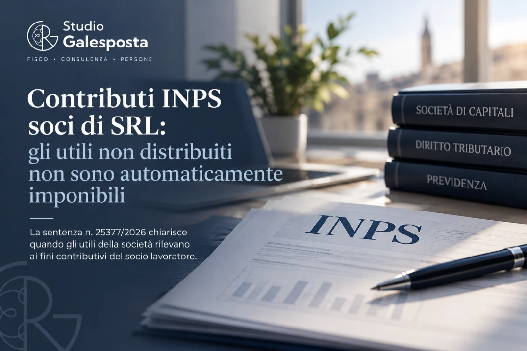 Contributi INPS soci SRL: gli utili non distribuiti non sono automaticamente imponibili